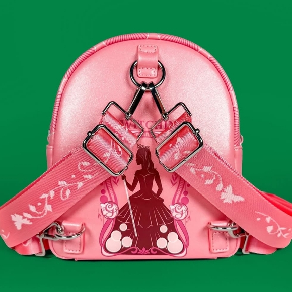 Loungefly Wicked Glinda Convertible Mini Backpack NWT - Picture 5 of 8